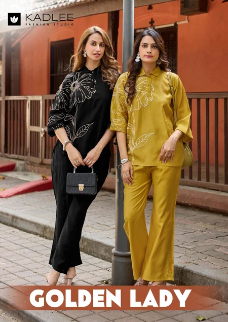 Golden Lady  Kadlee Viscose Weaving Wastern Co Ord Set Collections